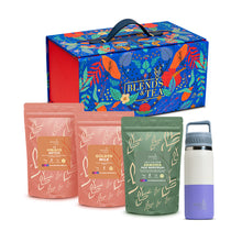 Cargar imagen en el visor de la galería, Pack Maleta de Regalo + Botella Infusora Bicolor + 3 Recargas Tés o Infusiones