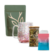 Cargar imagen en el visor de la galería, Pack Recarga+ Infusión 50gr+ Tazón Lunas y Estrellas 380ml+ Bolsitas para té