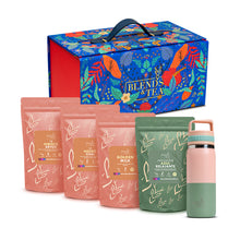 Cargar imagen en el visor de la galería, Pack Maleta de Regalo + Botella Infusora Bicolor + 4 Recargas Tés o Infusiones
