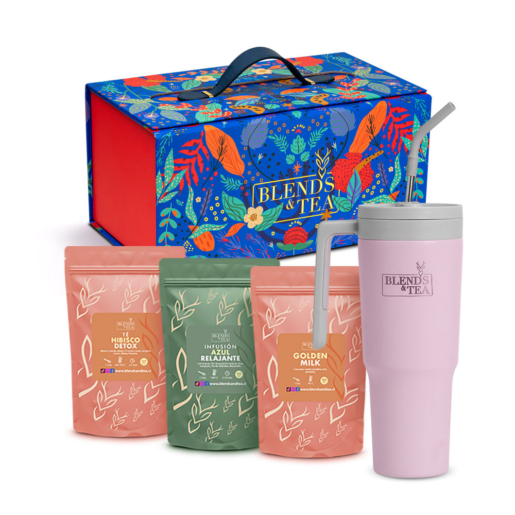 Pack Maleta de Regalo + Tumbler Blends + 3 Recargas Té o Infusiones