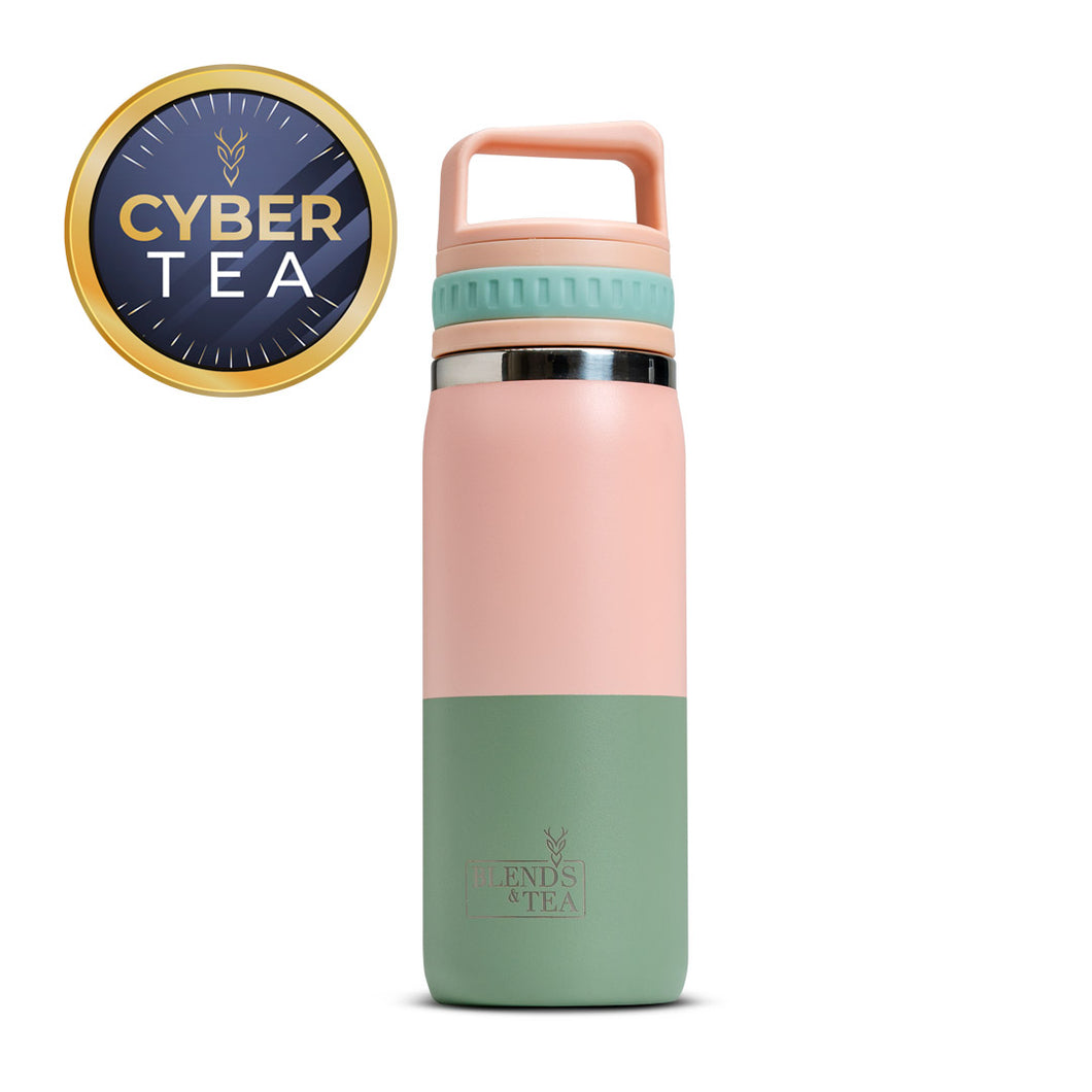 CYBER Botella Infusora Bicolor Rosada/Verde