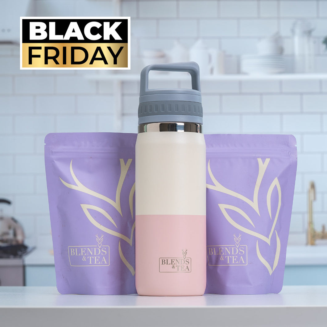 BLACK Botella Bicolor Blanca/Rosada+ 2 Recargas 50gr