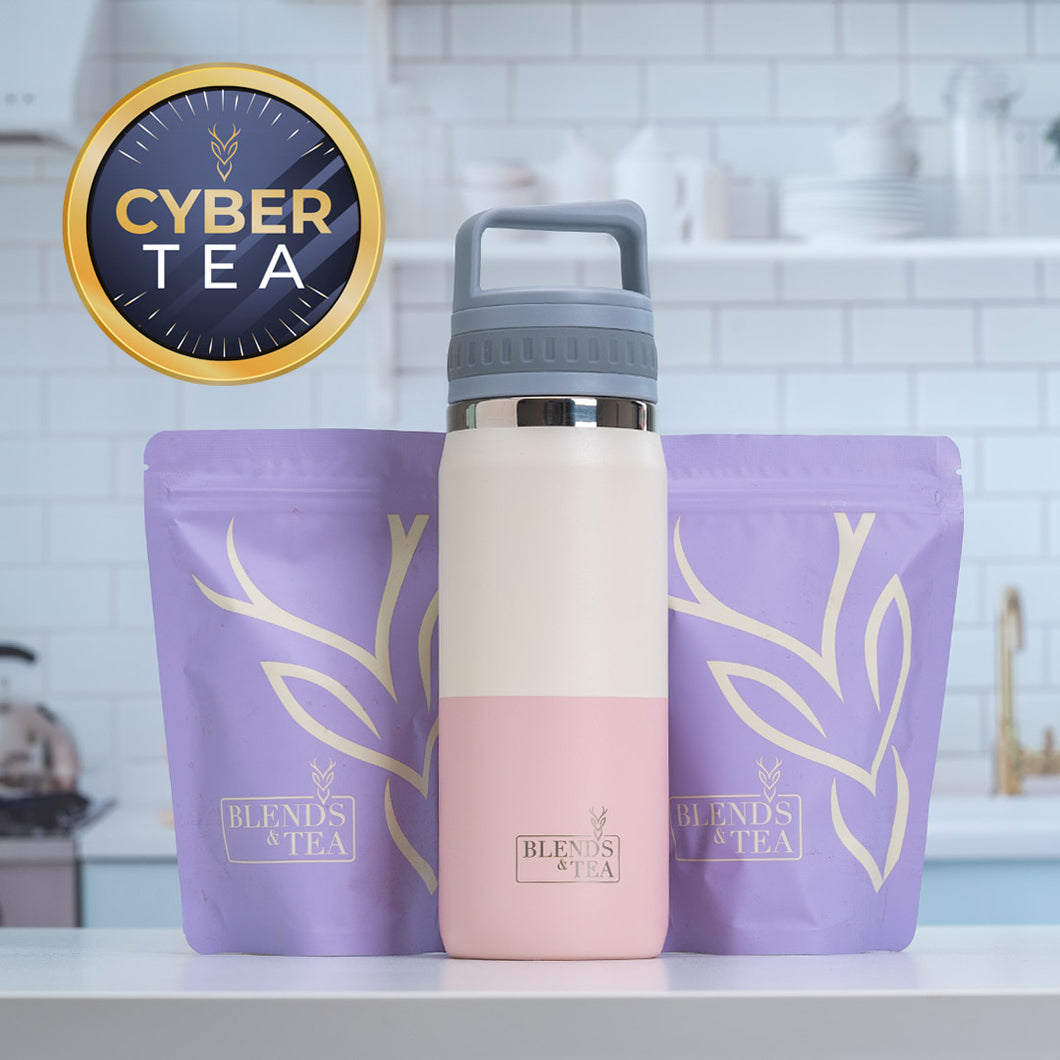 CYBER Botella Bicolor Blanca/Rosada+ 2 Recargas 50gr