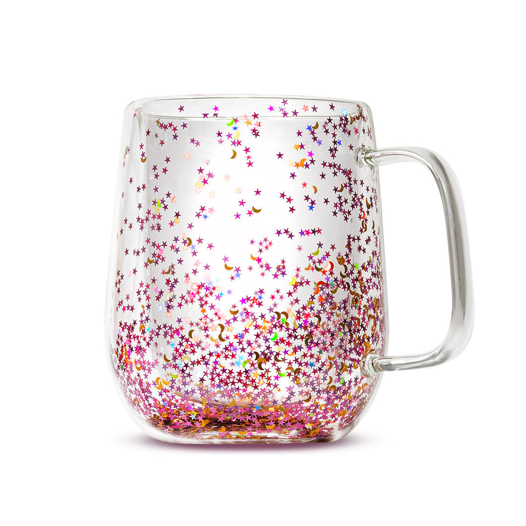 Taza doble Vidrio con estrellas