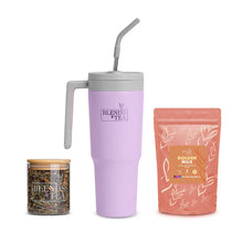 Cargar imagen en el visor de la galería, CYBER Pack Tumbler Blends + Té Hibisco50 gr+ Recarga Golden Milk 150gr
