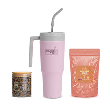 Cargar imagen en el visor de la galería, CYBER Pack Tumbler Blends + Té Hibisco50 gr+ Recarga Golden Milk 150gr
